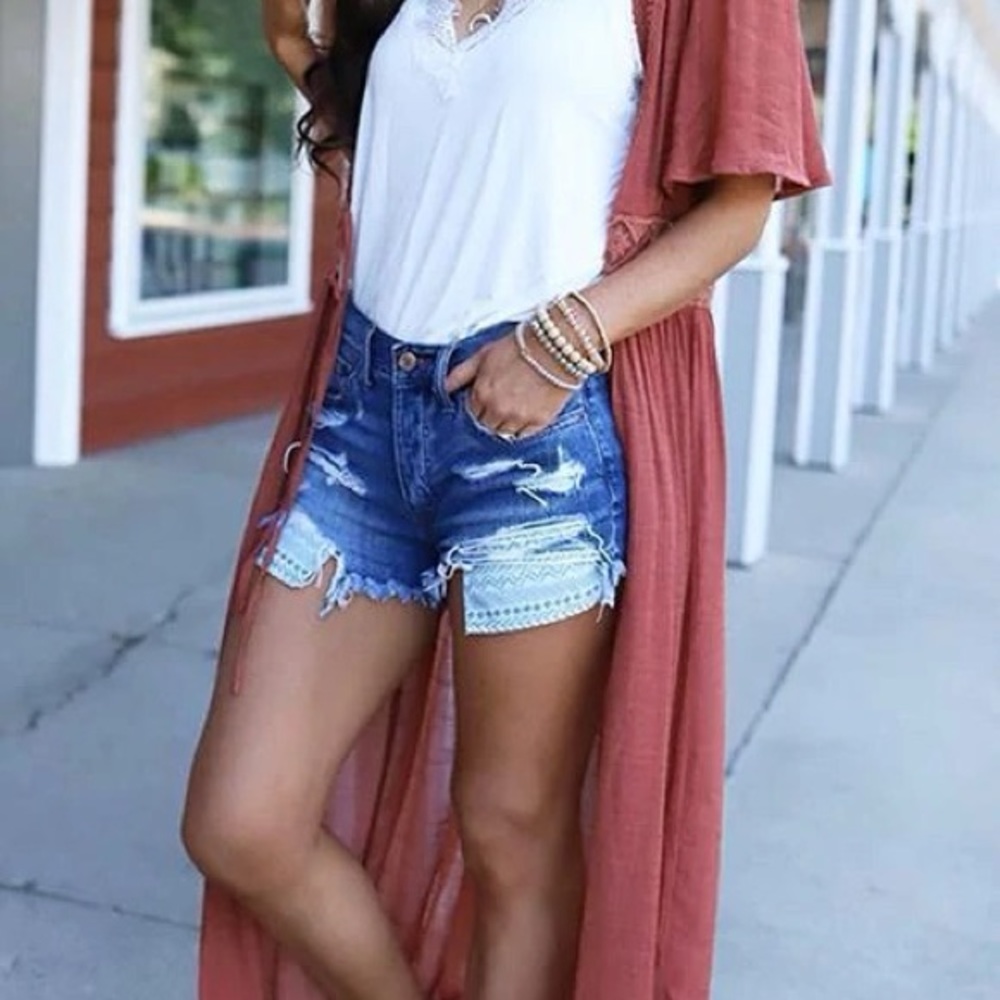 cover up women kimono swim cardigan boho wrap semi sheer cardigan/ dress - Picture 9 of 9